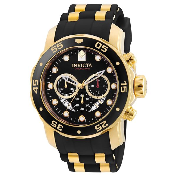 Invicta Men's 6981 Pro Diver Collection Chronograph Black Dial Black Dress Watch