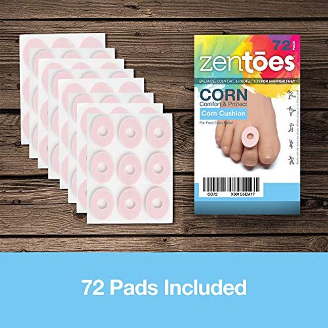 ZenToes Corn Cushions Waterproof Toe and Feet Treatment Pads (72 Count)