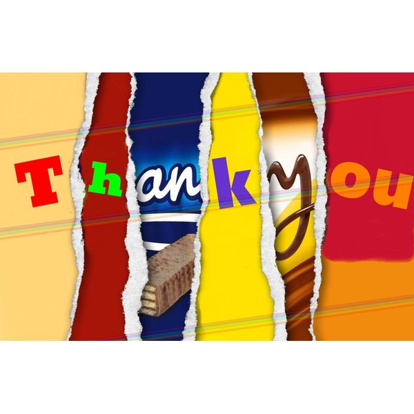 Thank You - Funny Novelty Chocolate Bar Wrappers Insults Father's Day Birthday Present Gift Present Rude Joke Insulting (Chocolate Bar Not Included)