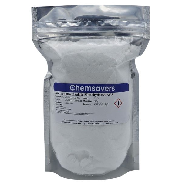 Ammonium Oxalate Monohydrate, ACS, 99+%, 500g
