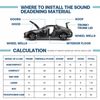 1.5*1m Car Sound Deadener Mat Proofing Thick Insulation Material  Noise