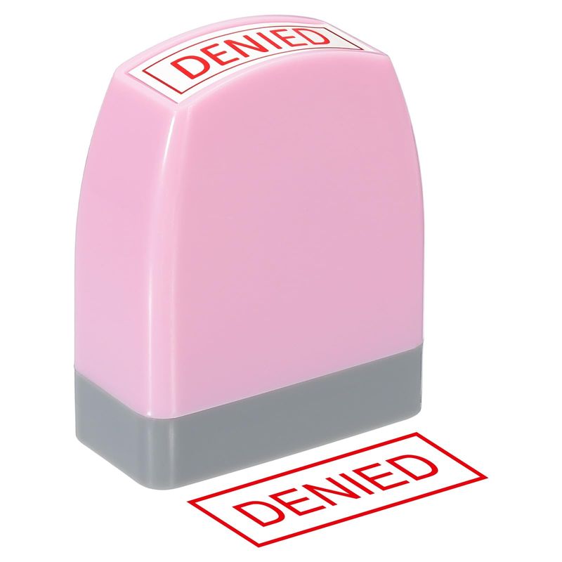 PATIKIL Denied Notice Stamp Self Inking, Red Ink Office Stamps Pre ...