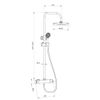 Willow Chrome Shower Pack | Thermostatic Valve Control | Solid Brass Body | Includes Handset & Hose | Round ABS Over Head Shower