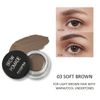 PHOERA Eyebrow Pomade Waterproof 24 Hours Long Lasting Sweat Resistant Brow 6 Colours Cream Gel (03 Soft Brown)
