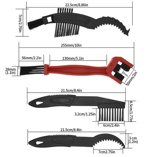 Pack of 6 Bicycle Chains, Motorcycle Chains, Cleaning Brush Kit, Chain Cleaner, Clean Brush, Chain Cleaning Brush for Mountain Bike, Bicycle, Motorcycle