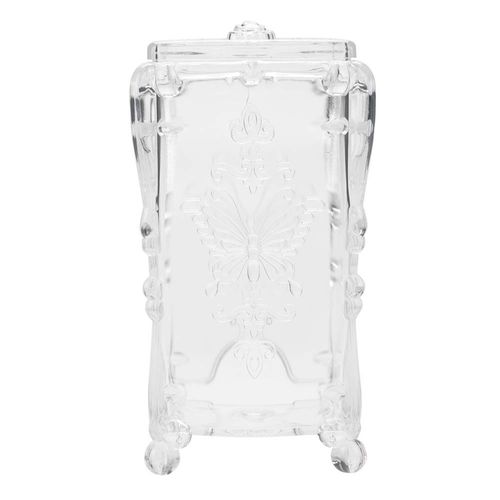 Sonew 3 Colors Cosmetic Storage Box - Makeup Cotton Pad Organizer Nail Art Wipe Cotton Storage Tools with Cap,Fashion appearance,Versatile Use,Ideas Girlfriend, Women, Mom (Transparent)