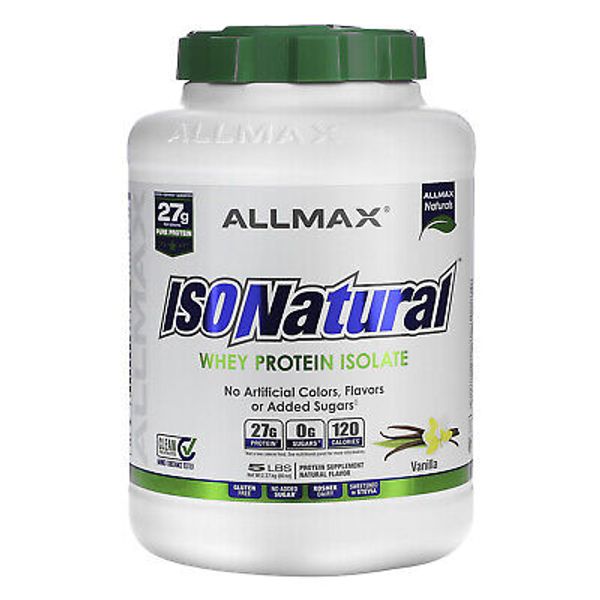 ISONatural™, Whey Protein Isolate, Vanilla, 5 lbs (2.27 kg)
