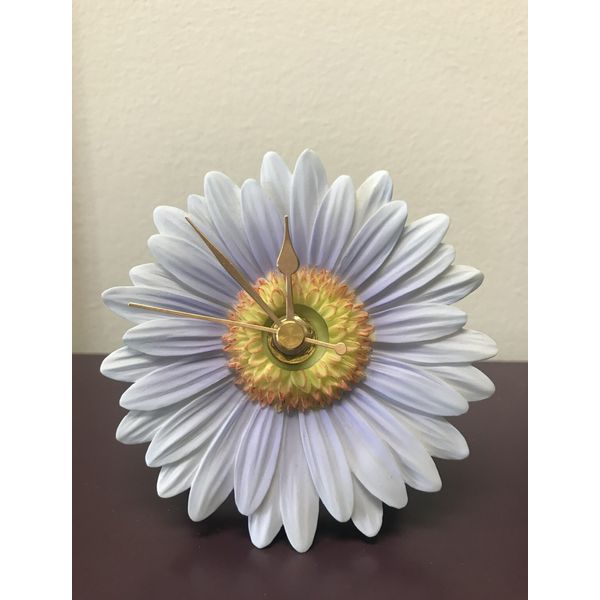 Ibis & Orchid Retired Bonded Marble Asher Flower Clock