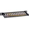 InLine® 10 Inch Patch Panel Cat.6A 0.5HE 12-Way Black with Dust Cover