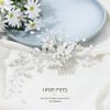 Unicra Bride Wedding Hair Comb Leaf Headpiece Silver Rhinestone Bridal Hair Combs Side Accessories for Women and Bridesmaid
