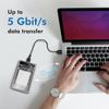LogiLink USB 3.0 Festplattengehäuse für 2,5" HDD/SSD bis 16TB, Windows/MacOS/Chrome OS/Linux