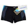 Aquarti Jungen Kurze Badehose mit Einsätzen Seitlich, Farbe: Schwarz/Graphit/Blau, Größe: 158