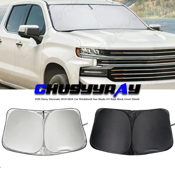FOR Chevy Silverado 2024 Car Windshield Sun Shade UV Rays Block Cover Shield