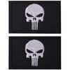 2 Pieces Patches Dead Skull Tactical Patch - Black