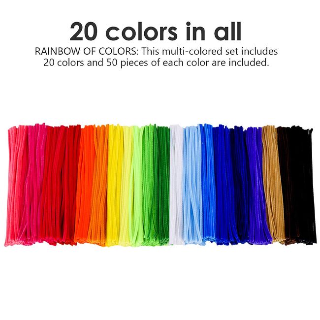 Chenille Stems, Assorted Colors - Set of 650