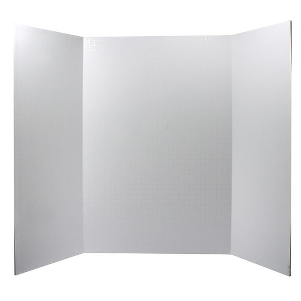 Carolina Pad Ghostline Trifold Foam Display Board, 22 x 28 Inches (22 x 14 Inches Folded), White (12080)