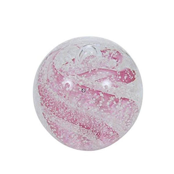Traumkugel 237 Red Spiral Glow-in-the-Dark Glass Ball Paperweight Approx. 9.5 cm