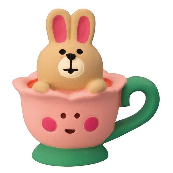 Deco Corporation ZCB-62946 Tea Cup Rabbit, Pink, Concombre Miniature Miscellaneous Goods