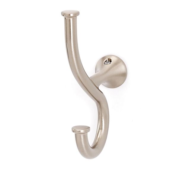 Alno A7099 Nickel Spa 1 Wall Mounted Double Robe Hook