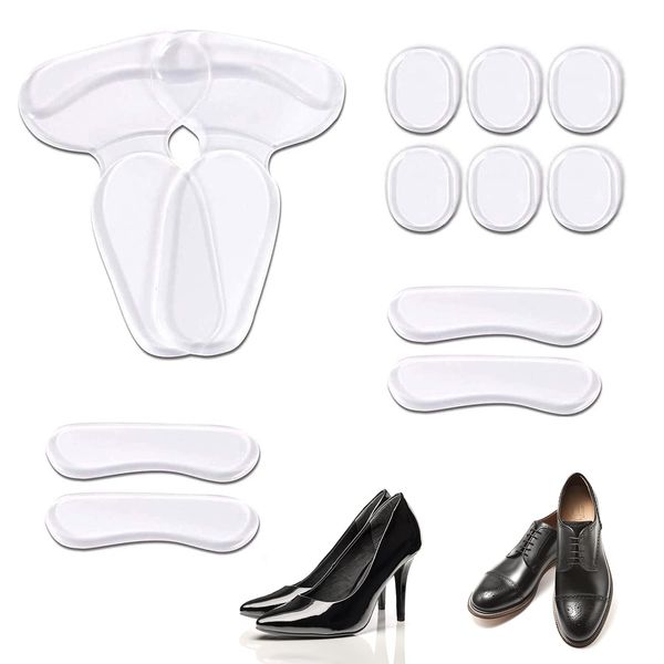 12 Pcs High Heel Pads Heel Cushion Inserts Gel Heel Cushion Inserts for Women Men Foot Care Protector