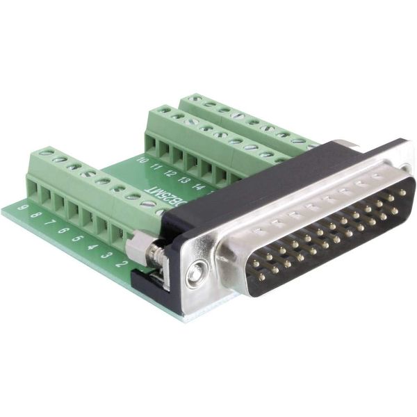 Delock Adapter Sub-D 25-polig Stecker zu Terminalblock 27-polig