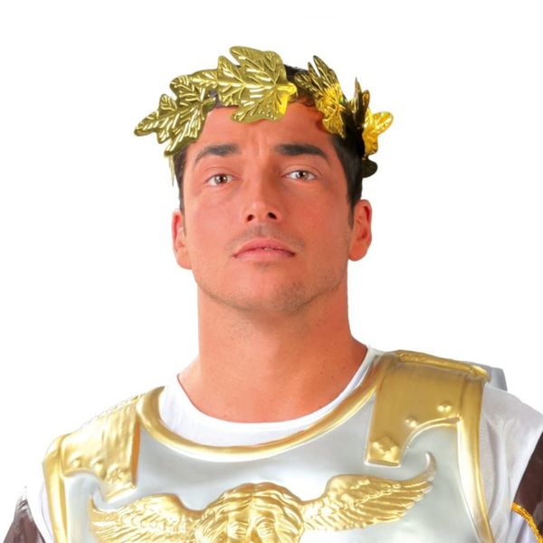 Mens Roman Julius Caesar Laurel Gold Leaf Crown Headdress Stag Do World Book Day Fancy Dress Costume Hat