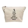 Flox Creative Makeup Bag Keep Calm and Don't Bite your Nails Natural
