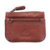 Visconti Leather Zip Top Coin Purse/Keycase CP3 Brown