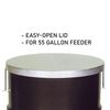 American Hunter Durable Heavy Duty Secure Easy Open Lid for 55 Gallon Barrel Game Feeder with Springs