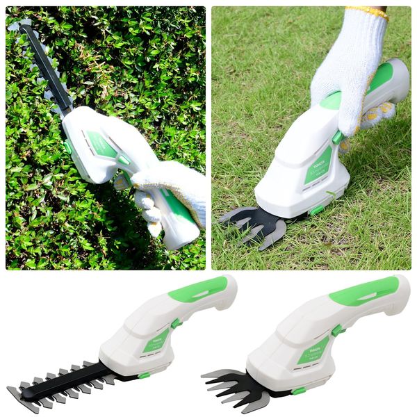 Yamazen YHB-128 3.6 V USB Rechargeable Mini Hedge Trimmer & Trimmer Set, Lightweight, 2-Way Hedge Pruning, Small, Grass Mowing, Lawn Mowing