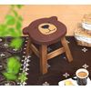 Handmade Wood Stool Low Type (Bear Shape 0002)
