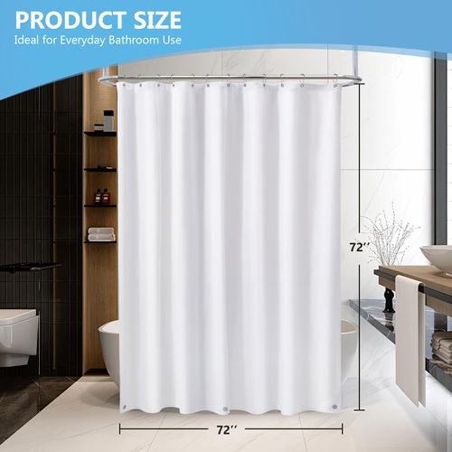 ROLIZOE Waterproof Fabric Shower Curtain Liner with 3 Magnets – Soft, Durable & Machine Washable, Hotel-Grade Quality, Ultimate Water Protection, Standard 72x72