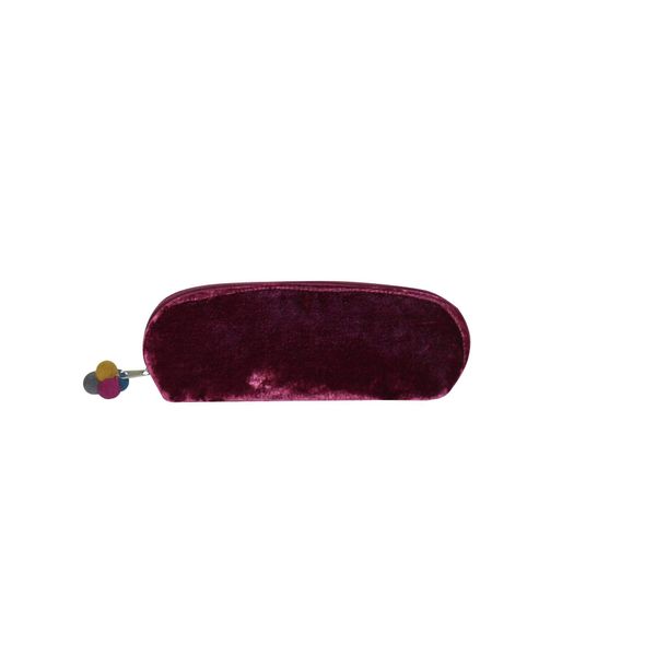 Earth Squared - Velvet Pencil/Make Up Brush Case - Plum - 22x7cms