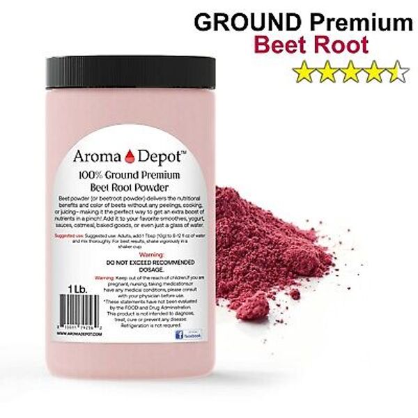 Red Beet Root Powder Beta vulgaris Super Food High Nitrate Non-GMO Raw 1 Lb. JAR