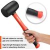 ValueMax Rubber Mallet 16oz Fiberglass Handle With Soft Grip Solid Head 2 Piece