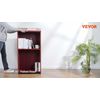 Podium Stand 47 in Hostess Stand with Rolling Wheels&Storage Shelve Black