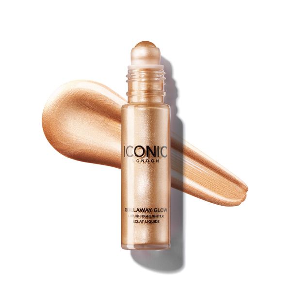 ICONIC LONDON Rollaway Glow | Liquid Highlighter for a Radiant Glow, Cruelty-Free, Vegan Makeup (Champagne Chic) 0.27 Fl oz