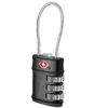 LZGOPE Luggage Locks with White Code -4 Digit Security Combination Suitcase Padlock -TSA Approved-Alloy-Black-Pack 1-Pack 2