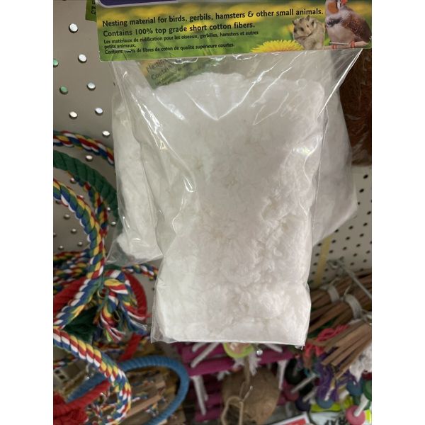 Lixit Cotton Nesting Material for Small Pets: Birds, Gerbils, Hamsters 2 oz