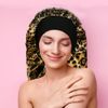 2 Pieces Long Silky Sleep Bonnet for Curly Hair, Extra Large Women Hair Bonnets Long Dreadlocks and Braids Satin Sleeping Caps Night Cap for Hair Care Multicolor