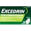 Excedrin Extra Strength Caplets for Headache Pain Relief, 24 Count (Pack of 3)