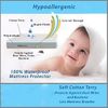 Hypoallergenic Waterproof Mattress Protector Pad Fitted Cotton Terry Queen Size