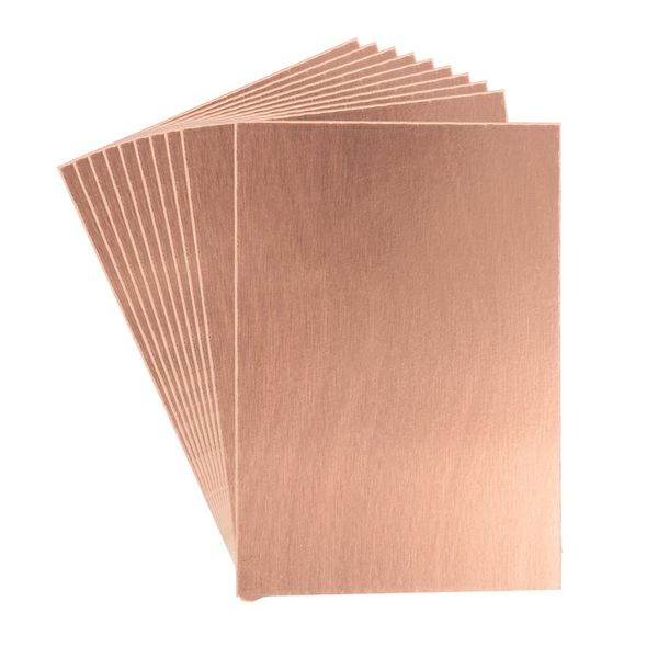 sourcingmap 7X10cm Single Sided Copper Clad Laminate PCB Circuit Board Brown 10pcs