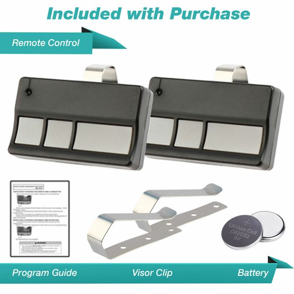 2 For LiftMaster 61LM 62LM 63LM 9 Code Switch Garage Door Car Remote