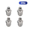 sourcing map 4pcs 1/8" Thread Stainless Steel Straight Grease Nipple Fitting