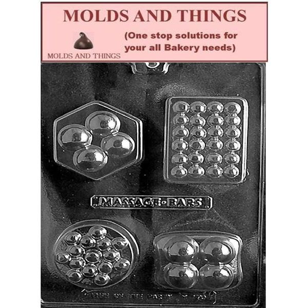 4 shape massage bar soap chocolate candy mold with Copywrited molding Instructions