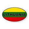 CafePress Lithuania Flag Oval Sticker Oval Car Bumper Sticker