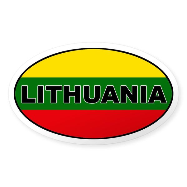 CafePress Lithuania Flag Oval Sticker Oval Car Bumper Sticker