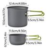 Light weight camping pot set, non stick, mess kit, heat resistant, portable.