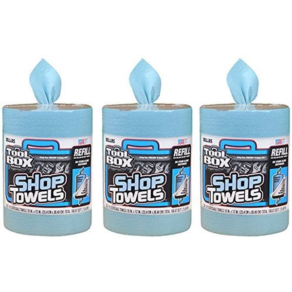 Blue Shop Towel Refill For Big Grip Dispenser Bucket, 200-Ct.